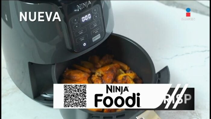 Freidora de Aire Ninja AF101, con capacidad de 4L. programa Sale el Sol con Paulina Mercado.