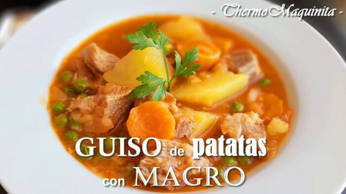GUISO de patatas con MAGRO con THERMOMIX®// GUISADO de CARNE // Muy fácil y tierno…
