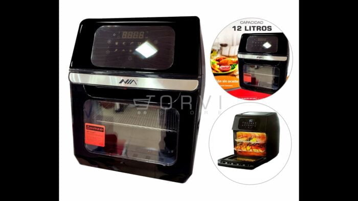 HORNO MULTIFUNCIONAL FREIDORA DE AIRE, DIGITAL 12 LITROS MARCA NIA