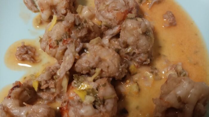Langostinos con ajo y limón, Semana Santa, fácil y rico con Thermomix