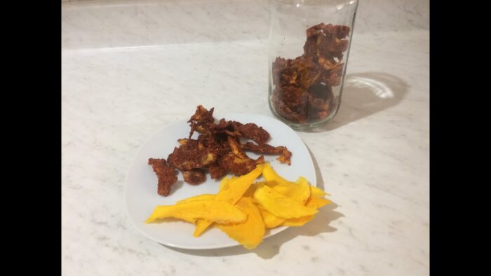 Mango deshidratado en freidora de aire