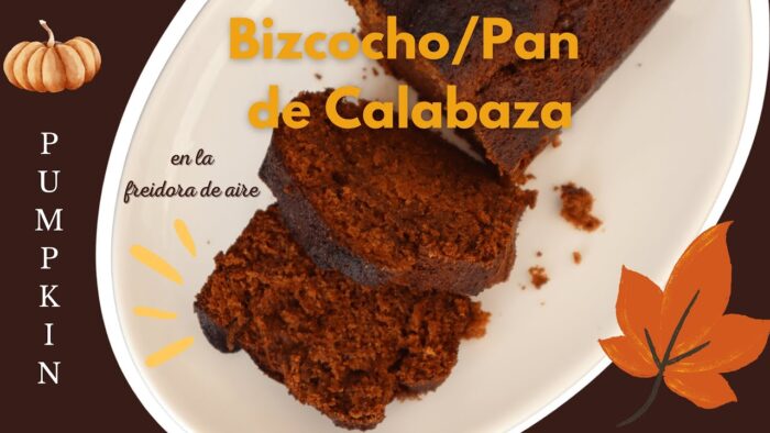 PAN/bizcocho/ ponqué de CALABAZA PUMPKIN en la freidora de aire! #airfryer #pumpkin #ninja