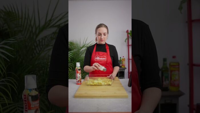 🍟 PATATAS FRITAS con 👉 aceite La Española en Spray especial FREIDORA DE AIRE #shorts #airfryer