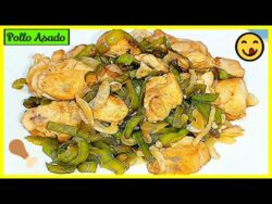Pechuga de Pollo Asada con Pimiento y Cebolla en Freidora de Aire