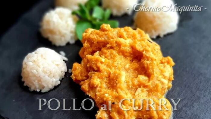 Pollo al CURRY y manzanas con THERMOMIX