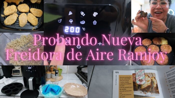 Probando mi Nueva FREIDORA DE AIRE Ramjoy | Recetas en la Airfryer | Erika Blop