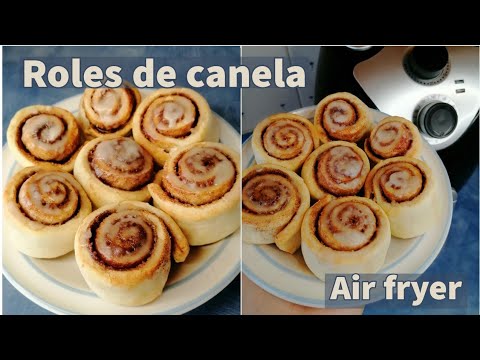 Roles de canela en la freidora de aire