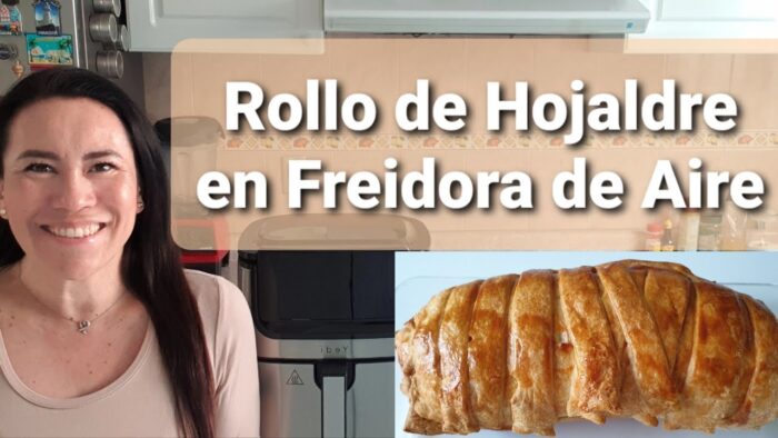 Rollo de hojaldre relleno en Freidora de Aire