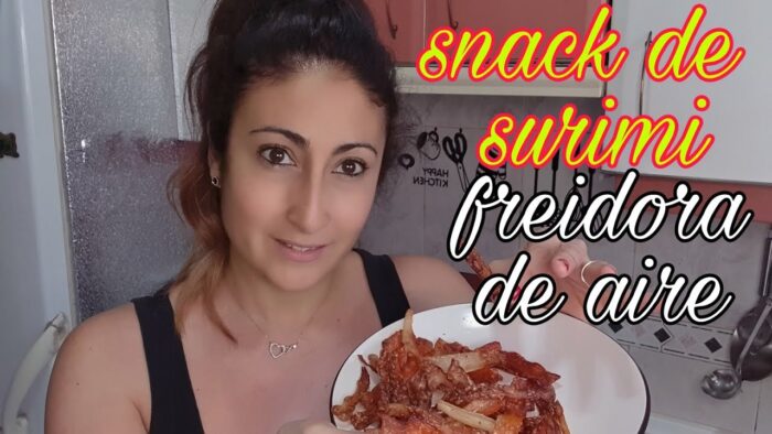 Snack saludable de surimi en freidora de aire