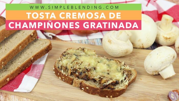 TOSTA CREMOSA DE CHAMPIÑONES AL GRATÉN | Tostada de champiñones en la freidora de aire