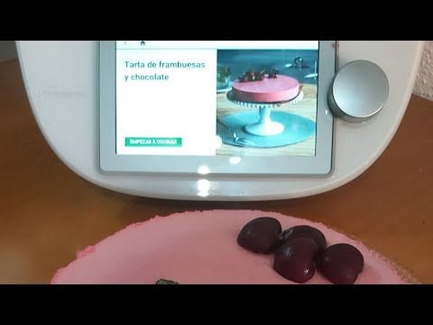 Tarta de frambuesas y chocolate con Thermomix