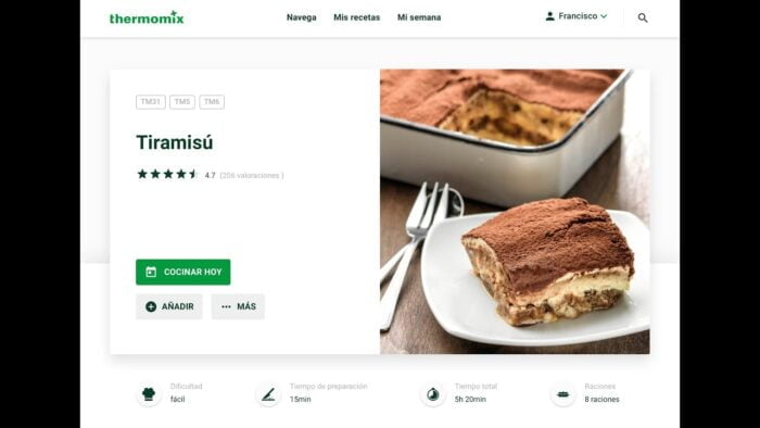 Tiramisú con Thermomix®