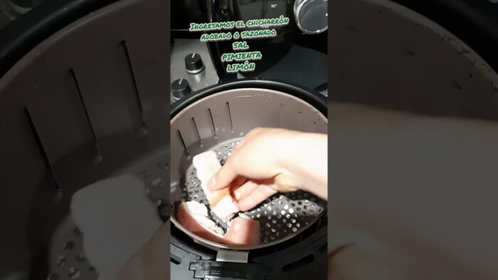receta chicharrones sin aceite con freidora de aire #shorts #airfryer