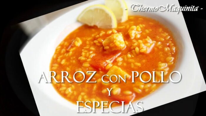 ARROZ caldoso de POLLO y Especias con THERMOMIX