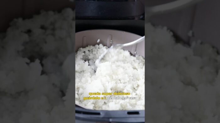 Arroz en Airfryer 😱 Cómo hacer arroz en la freidora de aire 🍚 #receta #airfryer #shorts