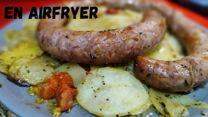 BUTIFARRA CON PATATAS EN FREIDORA DE AIRE #airfryer #cosori #freidoradeaire