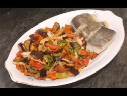 Bacalao con verduras, en freidora de aire, al estilo de Mariaje