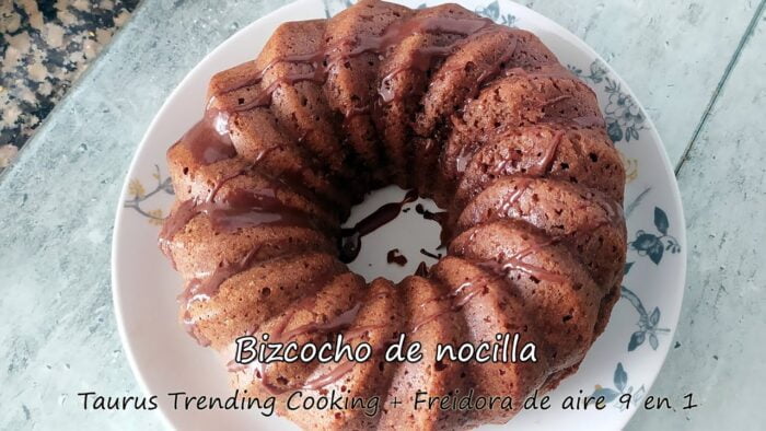 Bizcocho de nocilla en Taurus Trending Cooking y Freidora de aire 9 en 1 de Silvercrest