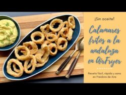CALAMARES FRITOS A LA ANDALUZA🦑 Receta en FREIDORA DE AIRE🥰 SIN ACEITE⭐