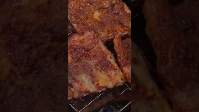 COSTILLAS BBQ EN FREIDORA DE AIRE #comida #food #recipe #freidoradeaire #shorts
