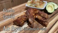 Carne de cerdo en Freidora de Aire (Air fryer pork strips)