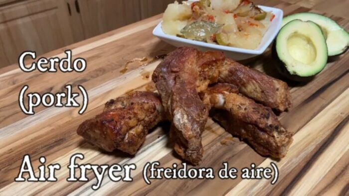 Carne de cerdo en Freidora de Aire (Air fryer pork strips)