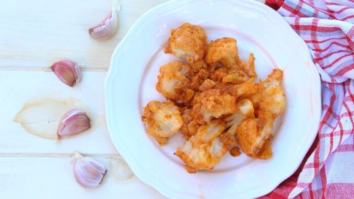 Coliflor al ajoarriero con Thermomix