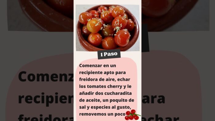 Cómo preparar Tomates cherry asados con Freidora de Aire – Receta Rápida y Saludable #shorts