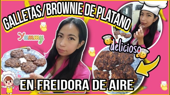 GALLETAS / BROWNIE DE PLÁTANO EN FREIDORA DE AIRE / DANIELA PAULIN