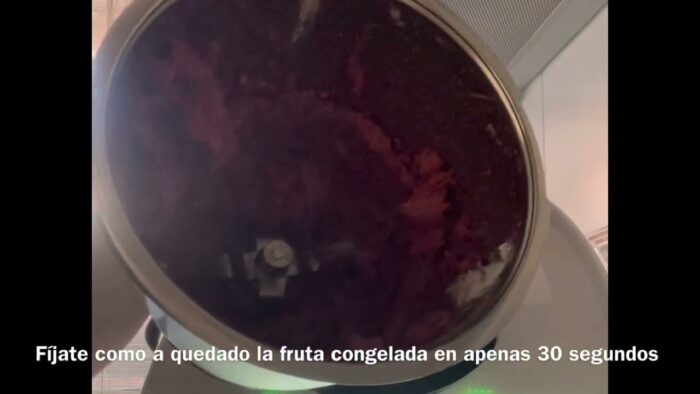 Helado de fresas congeladas con thermomix tm6