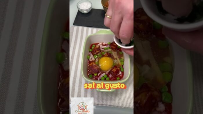 Huevos al plato en freidora de aire. ¡Te vas a chupar los dedos!