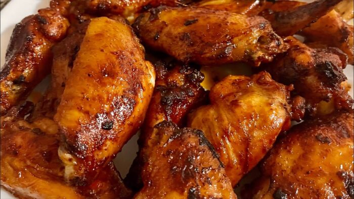 LAS ALITAS DULCE BBQ-MIEL EN FREIDORA DE AIRE SÚPER FÁCIL y RÁPIDAS