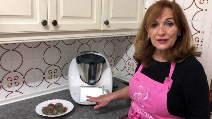 Langostinos al ajillo con Thermomix/ Receta realizada por Justa Molina