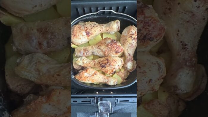 Muslito de pollo 🍗 con patatas 🥔 en airfryer freidora de aire
