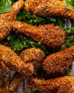 Muslos de pollo rebozados crujientes |  RecetaTin Eats