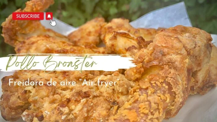 POLLO BROASTER crocante en FREIDORA DE AIRE | POLLO BROASTER PERUANO |  Receta muy Crocante y Jugosa | recetástico