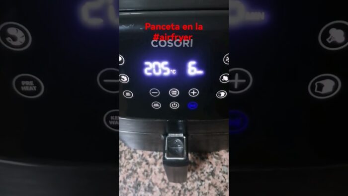 Panceta en la freidora de aire