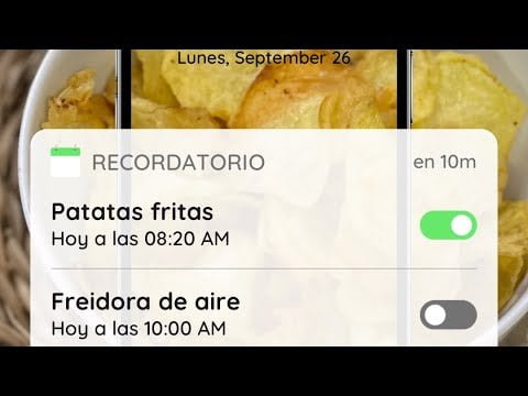 Patatas chips en freidora de aire