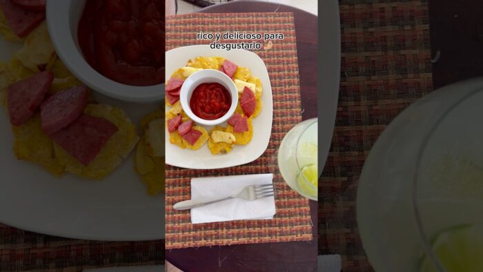 Plátanos fritos con salami en freidora de aire! #shorts #airfryer #airfryerrecipes #freidoradeaire