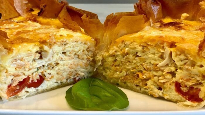 RECETAS CON FREIDORA DE AIRE BARCA DE MASA FILO RELLENA !!!