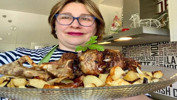 RECETAS CON FREIDORA DE AIRE CORDERO CON GUARNICION ESPECTACULAR!!!