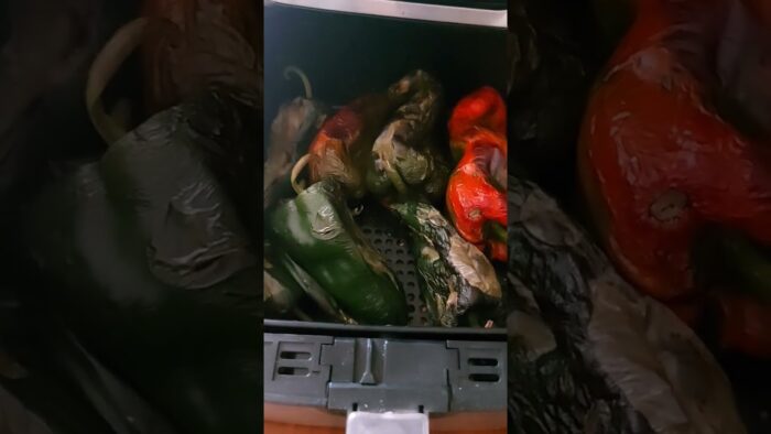 Super Tip!! Asando chiles poblanos en freidora de aire! #freidoradeaire #tips #tip #chile