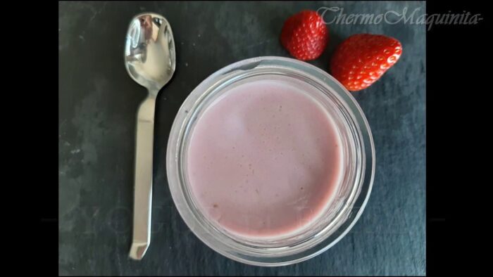 YOGUR de FRESA con THERMOMIX con fresa NATURAL