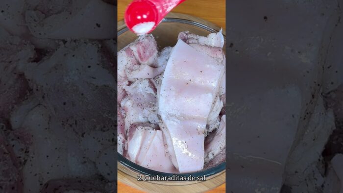 chicharrón de cerdo, crujiente y suave con freidora de aire