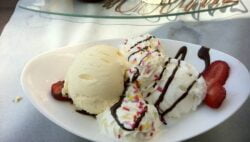 Helado casero de whisky