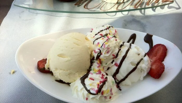 Helado casero de whisky