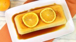 "Flan" rápido de naranja con Thermomix (Cuajada)