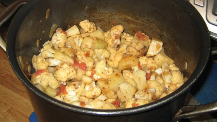 Receta india de aloo gobi