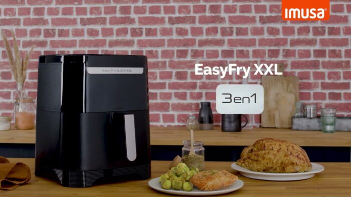 ¡Prepárate para disfrutar de dos comidas a la vez con la freidora de aire 3 en 1 XXL de IMUSA!​