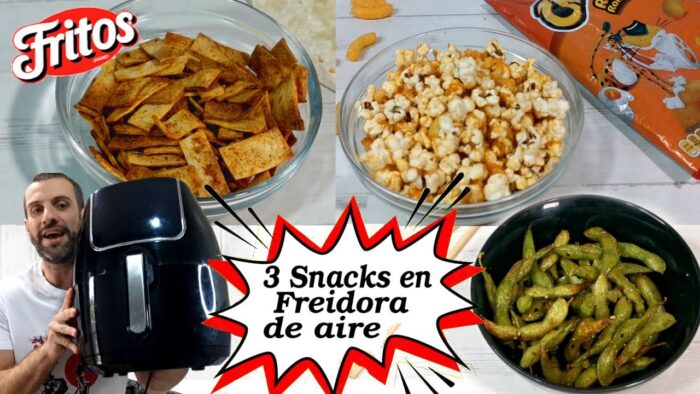 3 Snacks Rápidos en Freidora de aire | Recetas en Airfryer @LocuraalGusto